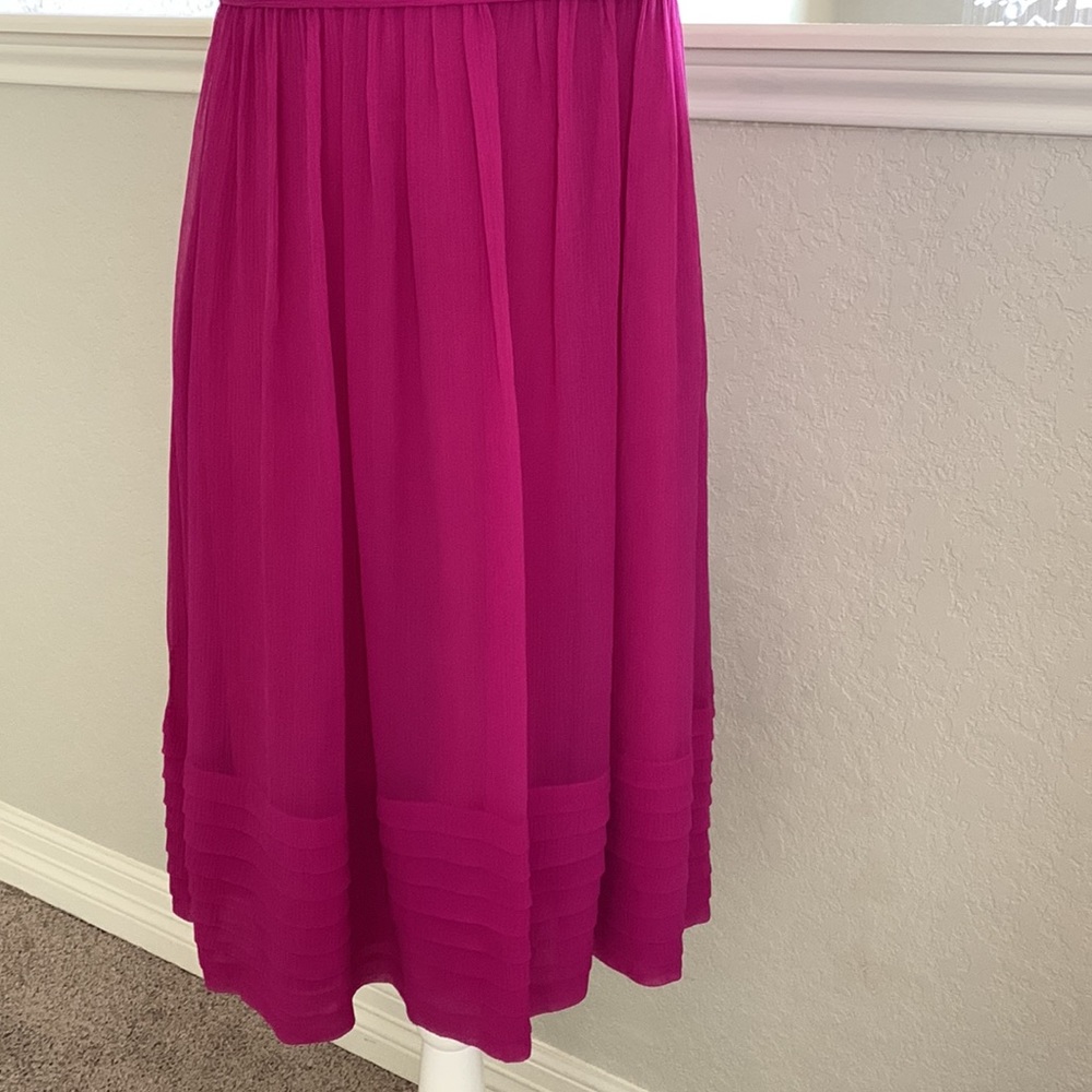 J Crew 100% silk chiffon strapless dress size 12P - Picture 4 of 7